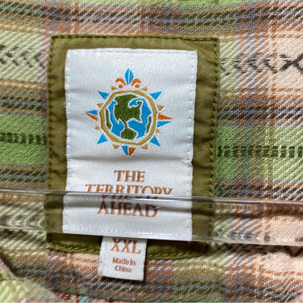 Western Tribal Rodeo Cowboy Button Down Shirt Men‎ XXL The Territory Ahead Woven - Picture 3 of 8